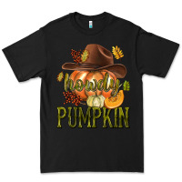 Black Howdy Pumpkin Premium Tee - texasbilliewilder