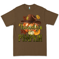 Cacao Howdy Pumpkin Premium Tee - texasbilliewilder