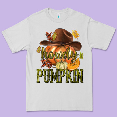 Howdy Pumpkin Premium Tee Designed By Texasbilliewilder