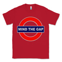Red Mind The Gap Classic Tee - longCreatives