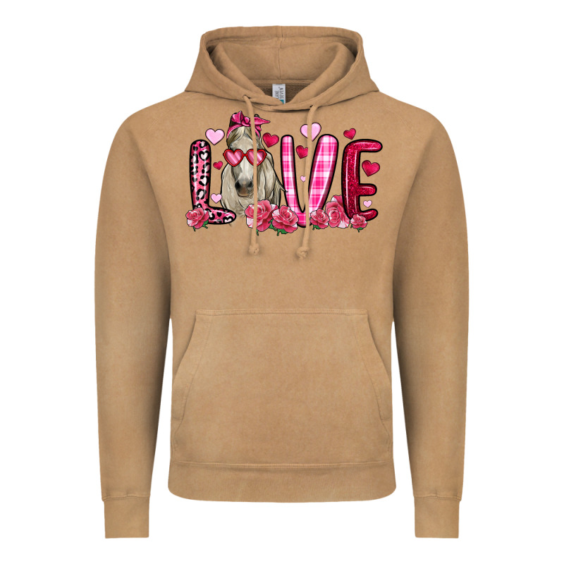 Valentines Day Love Horse Vintage Hoodie by OliviaCreatesArt | Teevron