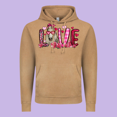 Valentines Day Love Horse Vintage Hoodie Designed By Oliviacreatesart