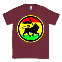 Burgundy Rasta Lion Classic Tee - longCreatives