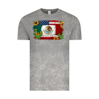 Cloud Rock mexican american flag background Vintage Tee - Jasminsmagicworld