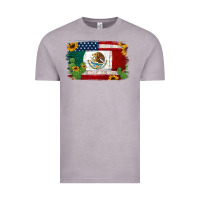 Vintage Zinc mexican american flag background Vintage Tee - Jasminsmagicworld