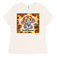 Bone sweet summer cute elephant Ladies Tee - TumblerDesignByShophia
