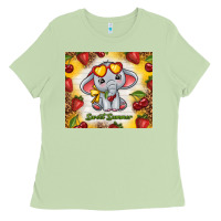 Matcha sweet summer cute elephant Ladies Tee - TumblerDesignByShophia