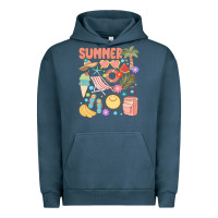 Pigment Midnight Navy retro summer Urban Hoodie - JahusDesignShop