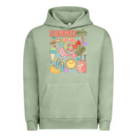 Pigment Oil Green retro summer Urban Hoodie - JahusDesignShop