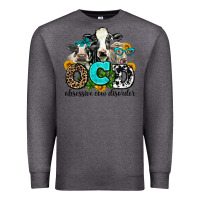 Charcoal Heather ocd obsessive cow disorder Premium Sweatshirt - AdoDesignShop