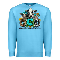 Ocean Blue ocd obsessive cow disorder Premium Sweatshirt - AdoDesignShop