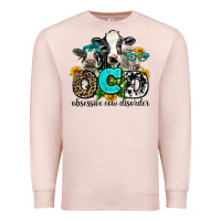 Pale Pink ocd obsessive cow disorder Premium Sweatshirt - AdoDesignShop