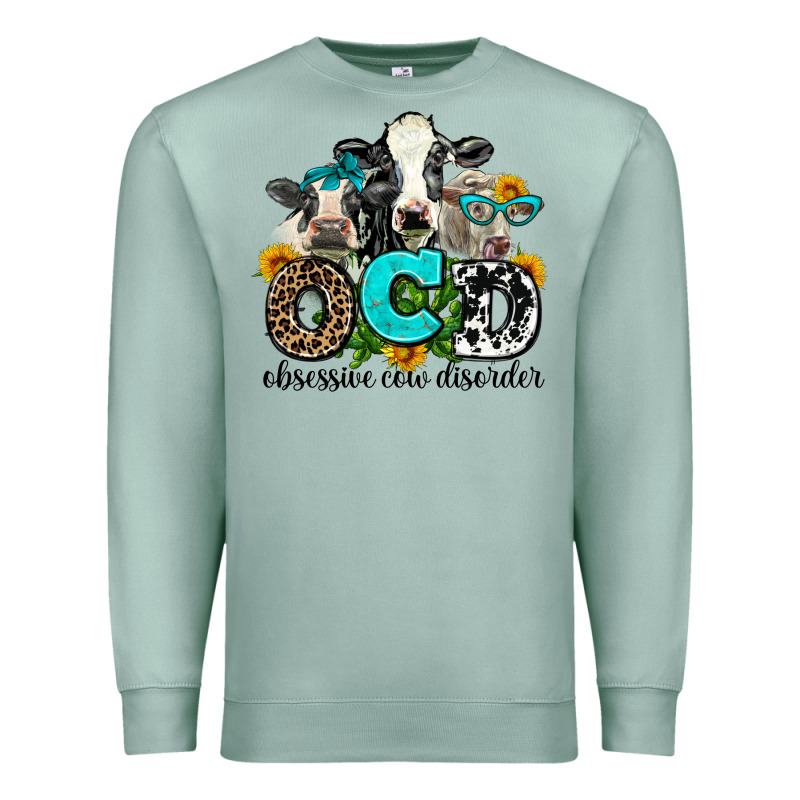 Ocd Obsessive Cow Disorder Premium Sweatshirt by AdoDesignShop | Teevron