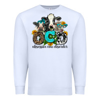 White ocd obsessive cow disorder Premium Sweatshirt - AdoDesignShop