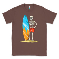 Chestnut Surfing Skeleton Halloween Themed Surf Lovers Gift Classic Tee - longCreatives