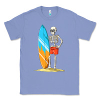 Colony Blue Surfing Skeleton Halloween Themed Surf Lovers Gift Classic Tee - longCreatives