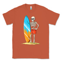 Copper Surfing Skeleton Halloween Themed Surf Lovers Gift Classic Tee - longCreatives