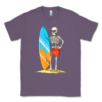Lavender Surfing Skeleton Halloween Themed Surf Lovers Gift Classic Tee - longCreatives