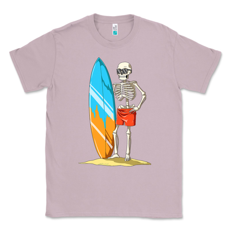 Surfing Skeleton Halloween Themed Surf Lovers Gift Classic Tee by longCreatives | Teevron