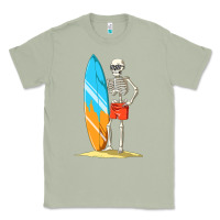 Matcha Surfing Skeleton Halloween Themed Surf Lovers Gift Classic Tee - longCreatives