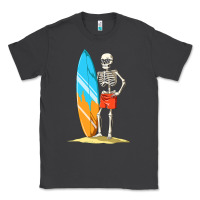 Smoke Surfing Skeleton Halloween Themed Surf Lovers Gift Classic Tee - longCreatives