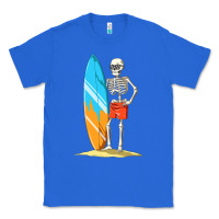 True Royal Surfing Skeleton Halloween Themed Surf Lovers Gift Classic Tee - longCreatives