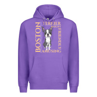Purple boston terrier t  shirt boston terrier dog traits gift t  shirt Premium Hoodie - longCreatives