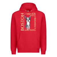 Red boston terrier t  shirt boston terrier dog traits gift t  shirt Premium Hoodie - longCreatives