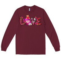 Burgundy Love Coffee Mug Valentines Day Long Sleeve Tee - FaDigitalArtStudio