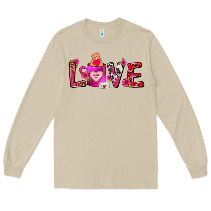 Love Coffee Mug Valentines Day Long Sleeve Tee by FaDigitalArtStudio | Teevron