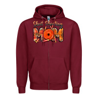 Burgundy skeet shooting mom Zipper Hoodie - BarkalooDesign