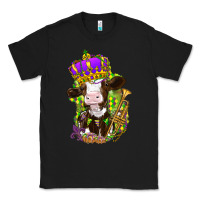 Black Mardi Gras Cow Classic Tee - HowdyJamesFarm