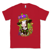 Red Mardi Gras Cow Classic Tee - HowdyJamesFarm