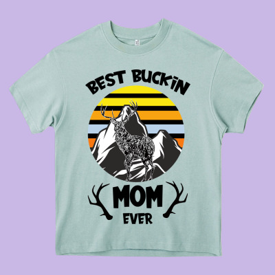 Best Buckin Mom Ever Heavy Core Tee Designed By Bettercallsaul