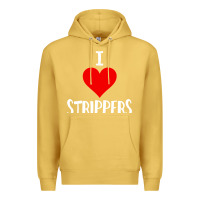 Antique Gold I Love Strippers Funny Sex gift Premium Hoodie - longCreatives