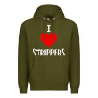 Army Green I Love Strippers Funny Sex gift Premium Hoodie - longCreatives