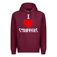 Burgundy I Love Strippers Funny Sex gift Premium Hoodie - longCreatives