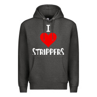 Charcoal Heather I Love Strippers Funny Sex gift Premium Hoodie - longCreatives