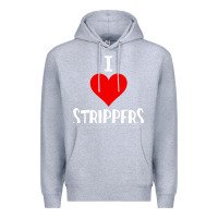 Heather Grey I Love Strippers Funny Sex gift Premium Hoodie - longCreatives