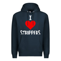 Navy I Love Strippers Funny Sex gift Premium Hoodie - longCreatives