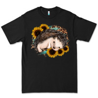 Black sleeping hedgehog sunflower leopard Premium Tee - Jasminsmagicworld