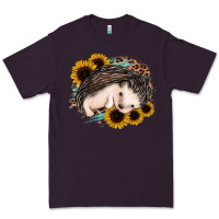 Plum sleeping hedgehog sunflower leopard Premium Tee - Jasminsmagicworld