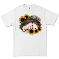 White sleeping hedgehog sunflower leopard Premium Tee - Jasminsmagicworld