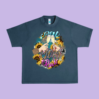 Cool Mom Club Mother's Day Urban Heavy Tee Designed By Howdyjamesfarm