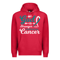 Cardinal My God is Stronger Than Cervical Cancer Awareness Warrior Premium Hoodie - longCreatives