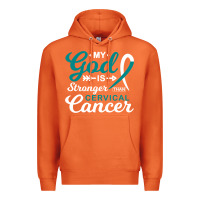 Carrot My God is Stronger Than Cervical Cancer Awareness Warrior Premium Hoodie - longCreatives
