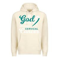 Sandshell My God is Stronger Than Cervical Cancer Awareness Warrior Premium Hoodie - longCreatives