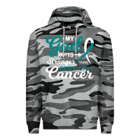Slate Camo My God is Stronger Than Cervical Cancer Awareness Warrior Premium Hoodie - longCreatives
