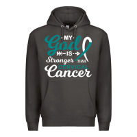 Smoke My God is Stronger Than Cervical Cancer Awareness Warrior Premium Hoodie - longCreatives