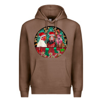 Chestnut Chickens Premium Hoodie - CowhideDigitalArt